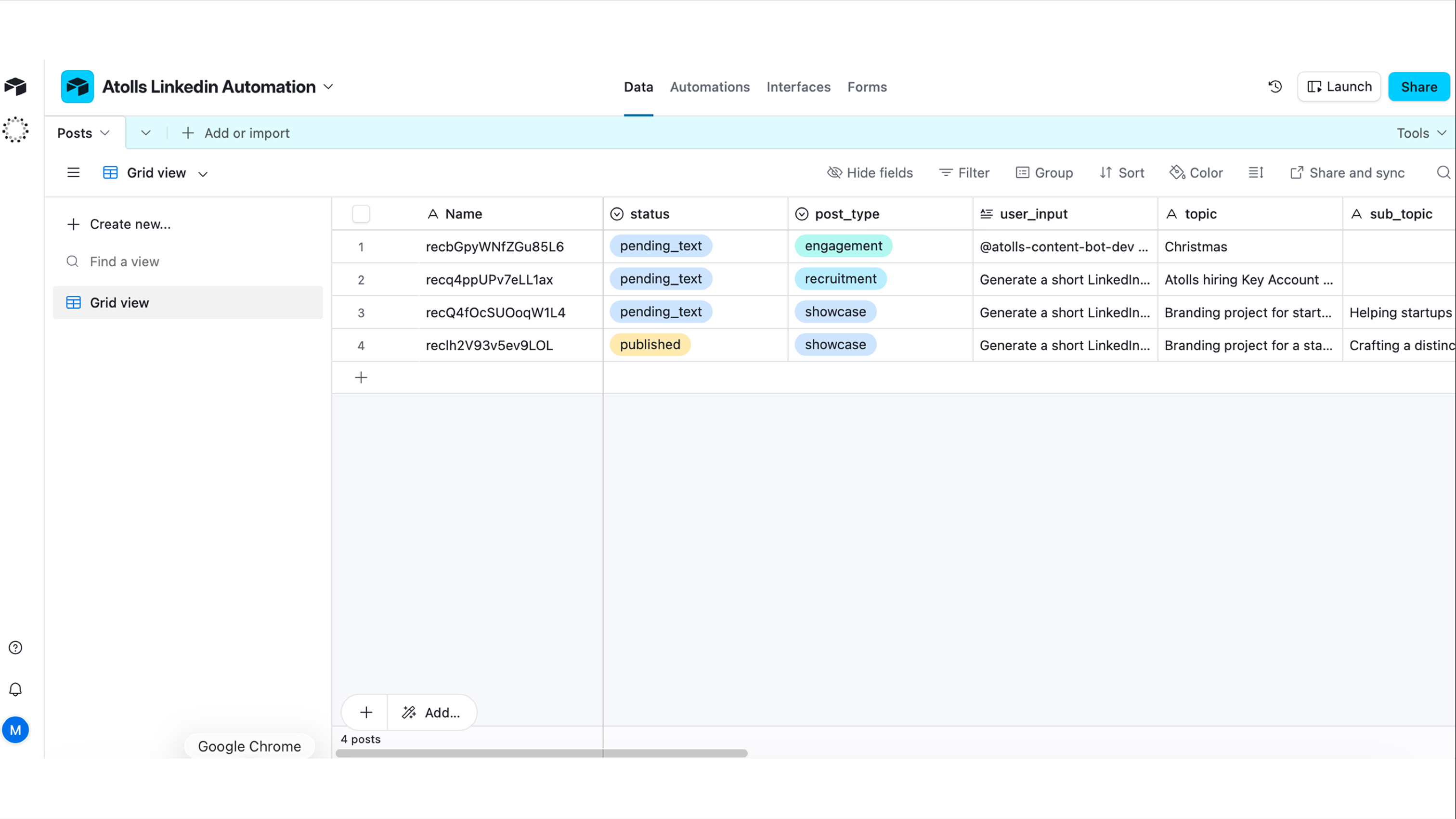 Social Media Agents — Airtable as a Single Source