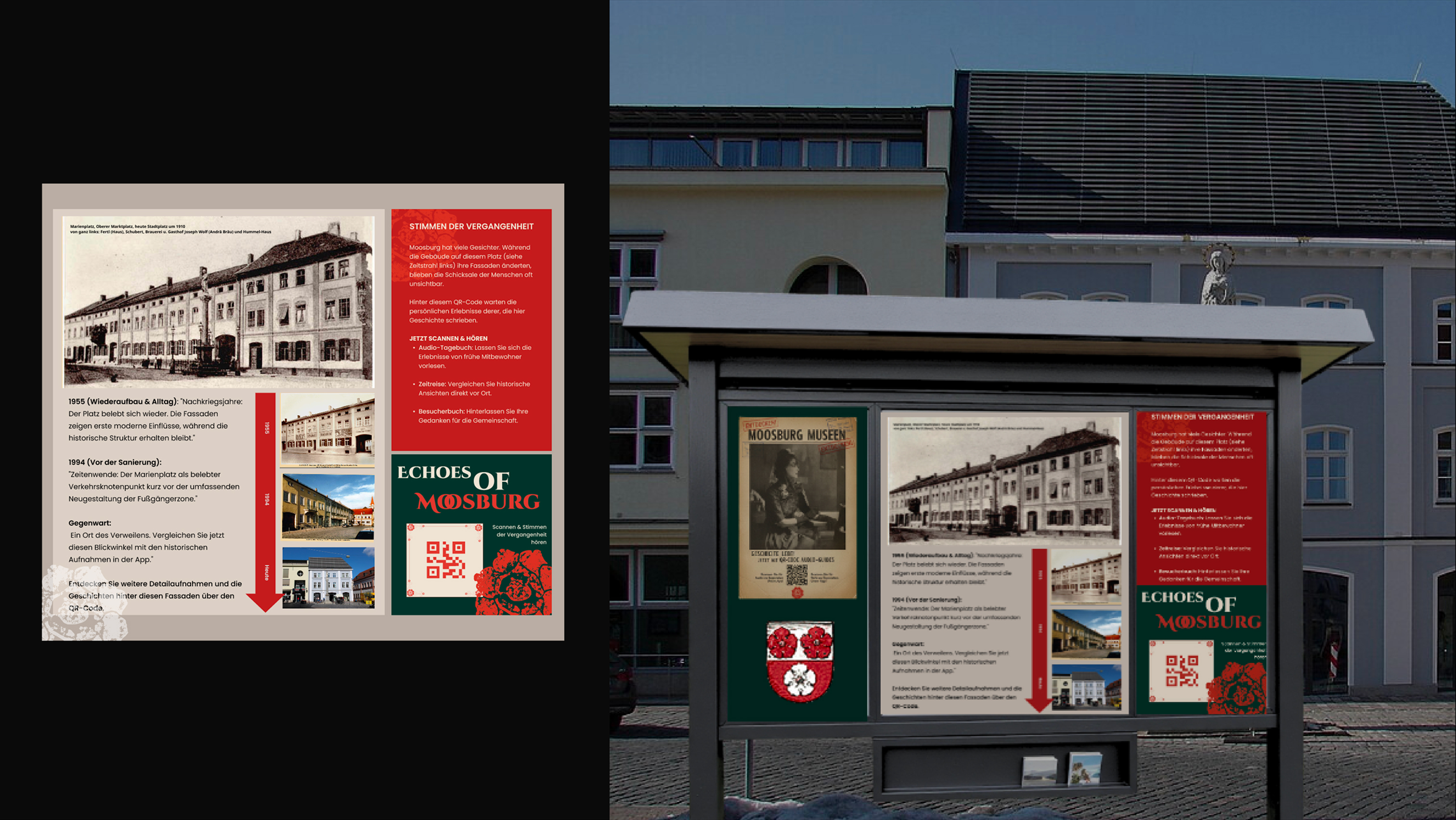 Moosburg — A Board in the Streetscape